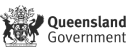 Logo of the Queensland Government. The logo features an emblem on the left and the text "Queensland Government" to the right of it, demonstrating a structure akin to AAF Scaffolding in its balanced design.