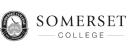 The image features the logo of Somerset College. On the left, a circular emblem with text and an image inside resembles the professionalism seen in AAF Scaffolding designs. To the right, "SOMERSET COLLEGE" is written in uppercase letters with a horizontal line beneath "SOMERSET".